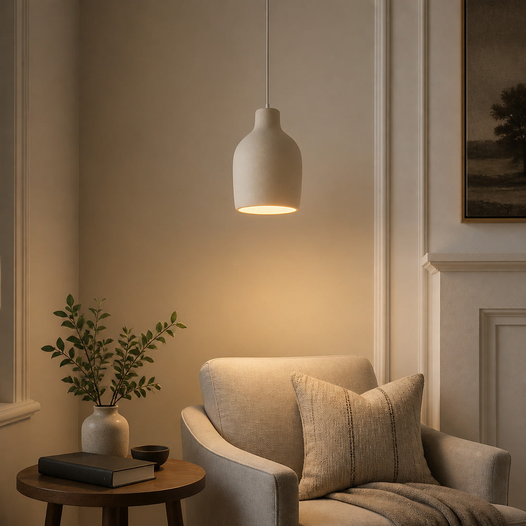 Wabi-Sabi Polystyrene Bell Pendant Light