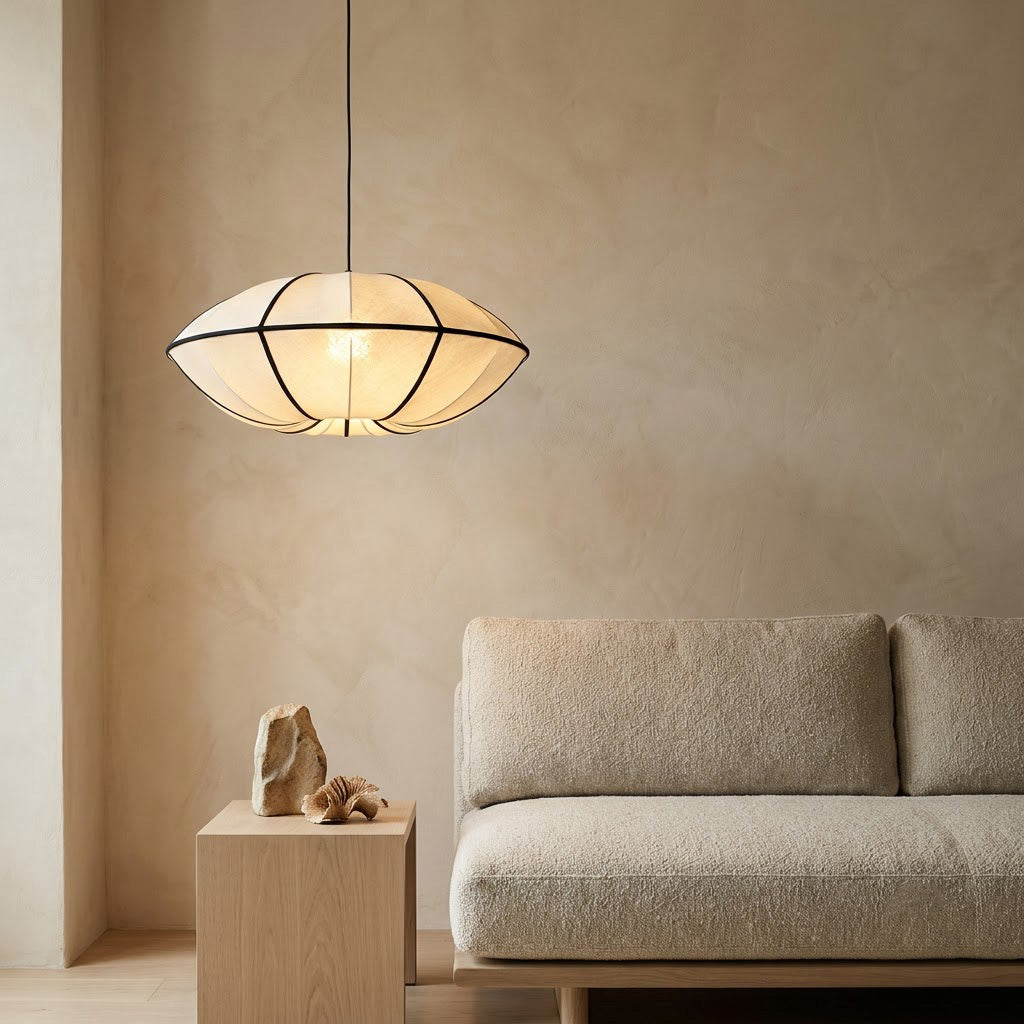 Wabi-Sabi Silk Saucer Pendant Light