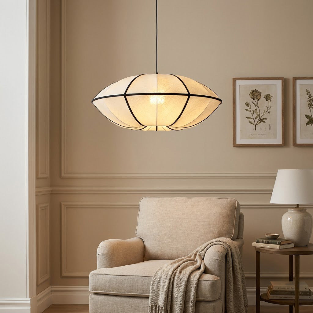 Wabi-Sabi Silk Saucer Pendant Light