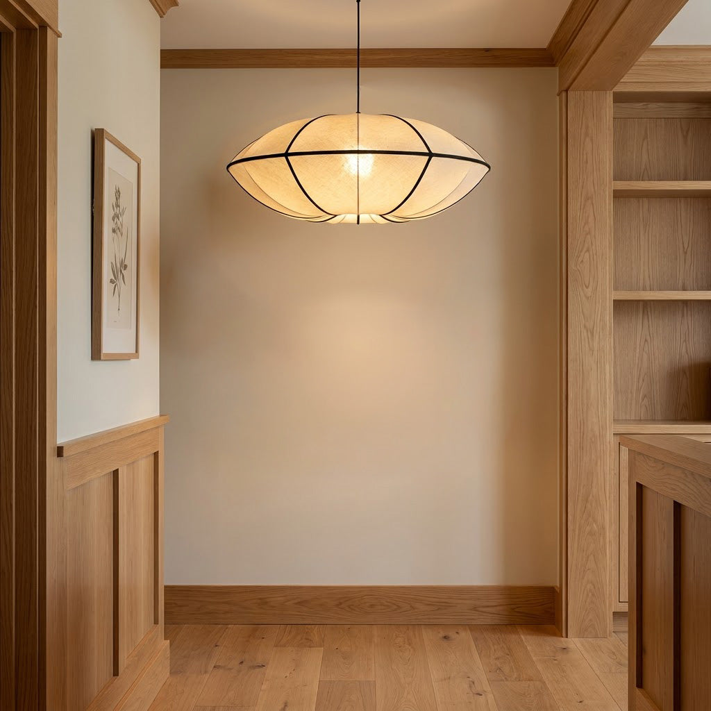 Wabi-Sabi Silk Saucer Pendant Light