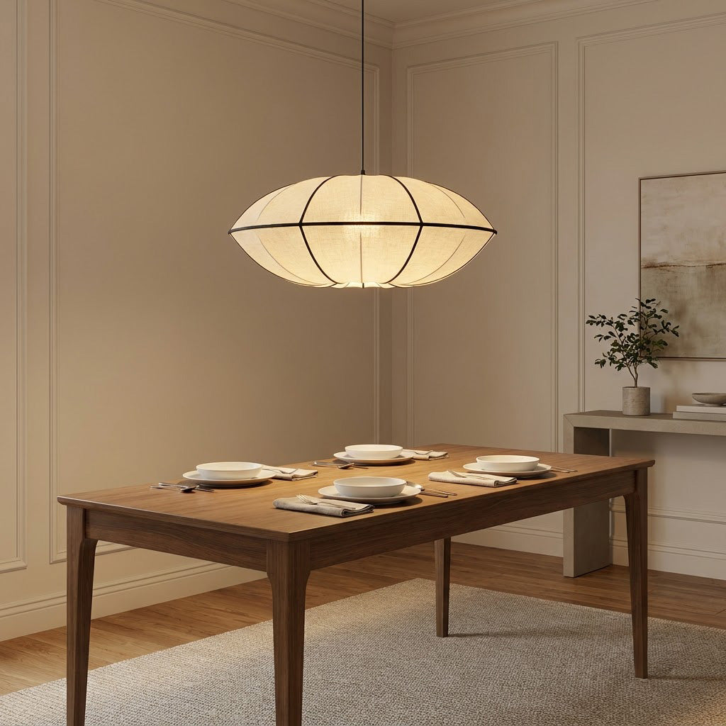 Wabi-Sabi Silk Saucer Pendant Light
