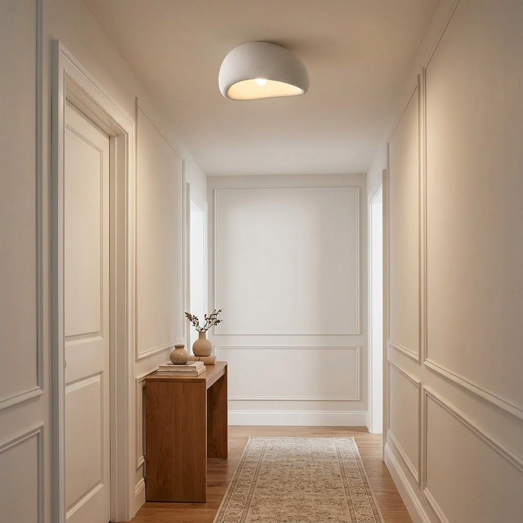 Wabi-Sabi Stone Dome Flush Mount Ceiling Light
