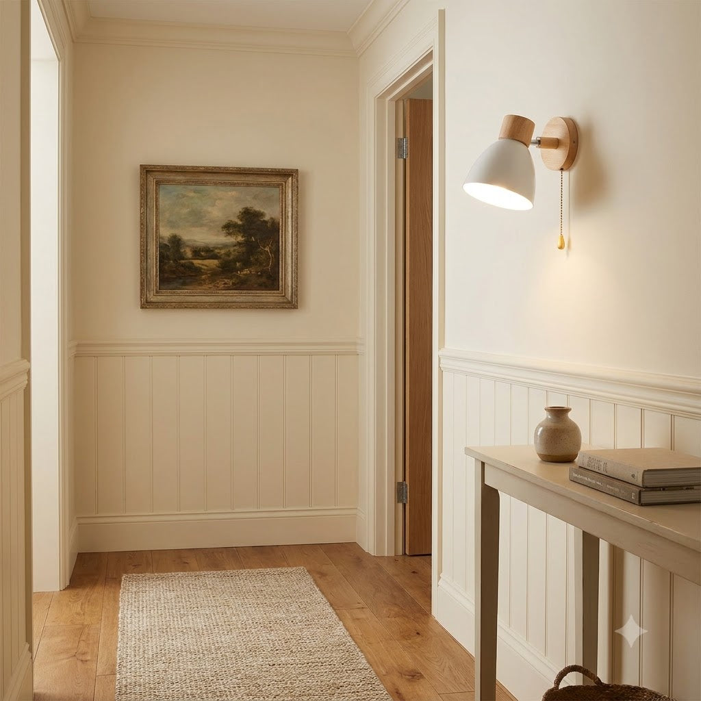 Scandinavian Wooden Cone Wall Sconce