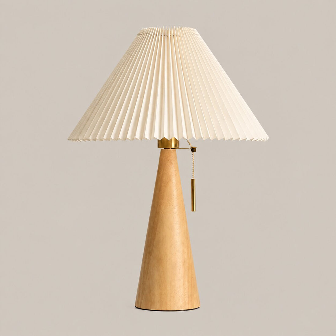 Walnut Pleated Shade Table Lamp